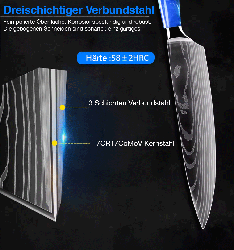 Japanisches Premium Messer 6er-Set
