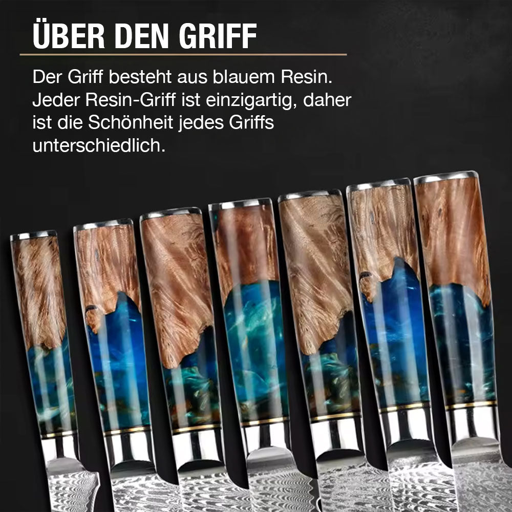 Japanisches 6er-Premium Damast Messer-Set