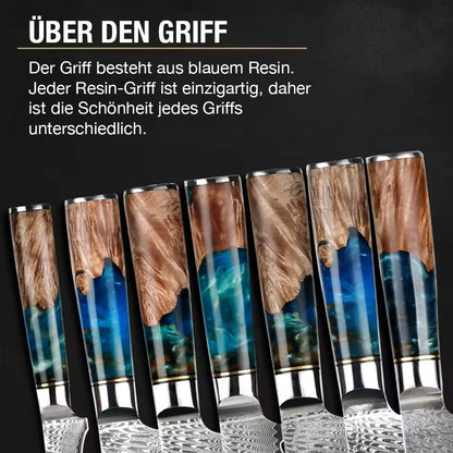 Japanisches 6er-Premium Damast Messer-Set
