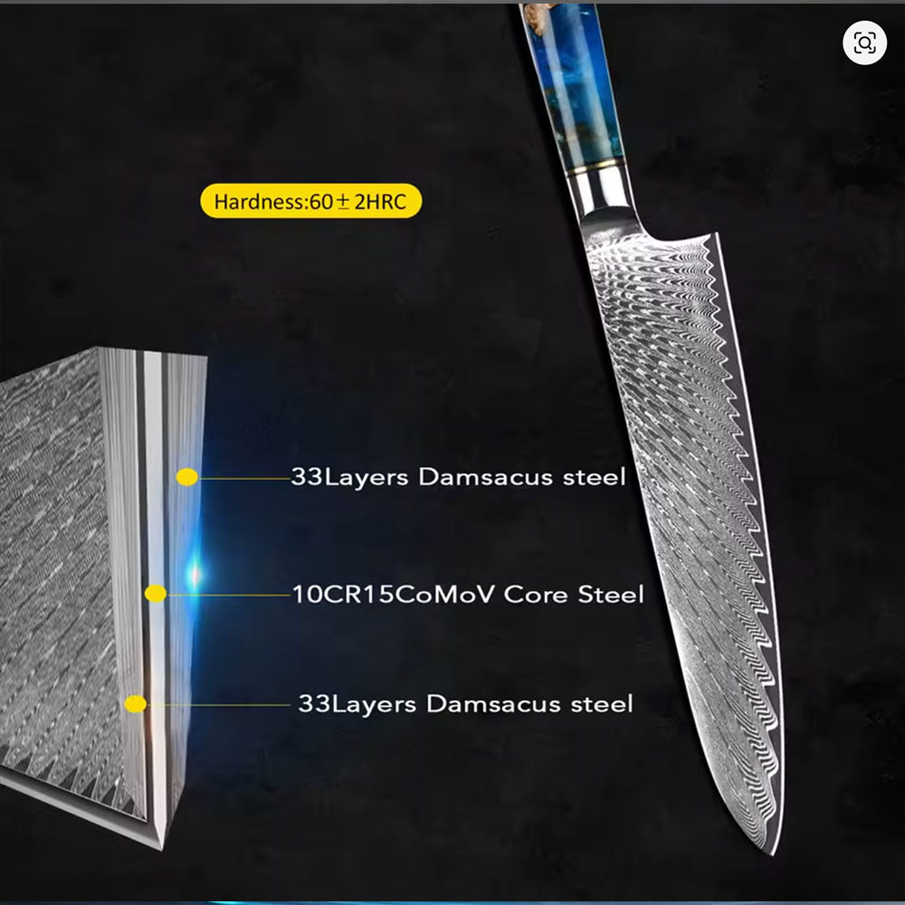 Japanisches 6er-Premium Damast Messer-Set