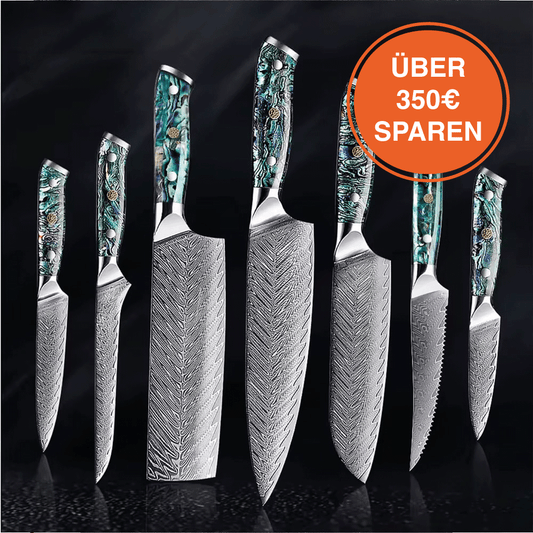 Genso 7er-Premium Damast Messer-Set